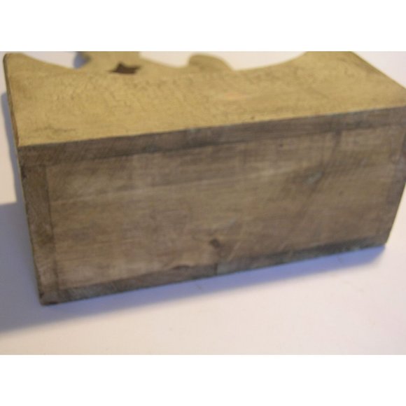 Primitive Hanging Wood Box Feather Tree Design - Picture 8 of 8